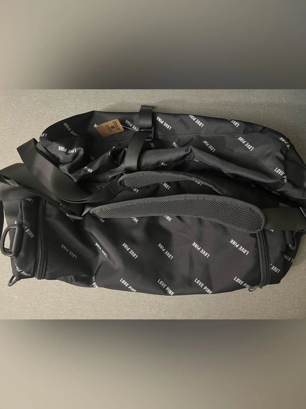 Victoria’s Secret PINK grey duffle bag backpack